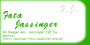 fata jassinger business card